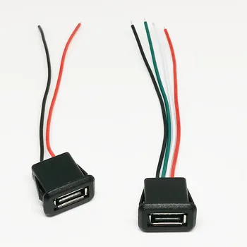 1 ~ 10 шт. 2-контактный 4-контактный USB-2.0-гнездовой разъем питания 2P 4P USB 2.0 разъем для зарядки Интерфейс передачи данных с кабелем USB-разъем для зарядного устройства