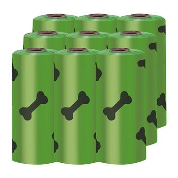 1 комплект разлагаемых мешков для отходов Экологически чистые собачьи зеленые и более толстые товары для домашних животных PE