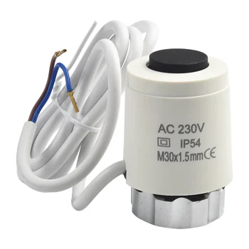 1 шт. 230 В Нормально открытый/закрытый электрический тепловой привод для коллектора Клапан NC / NO теплого пола M30x1,5 мм
