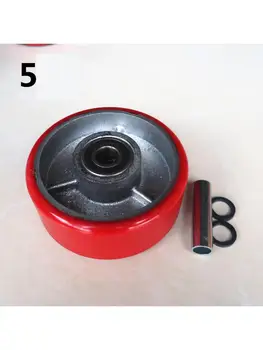 1 шт. 4-дюймовый ролик тяжелый одноколесный полиуретановый полиуретан красный железный сердечник плоский автомобиль