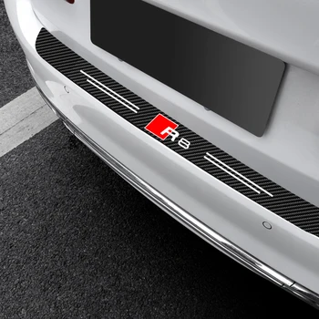 1 шт. Защитные наклейки на заднюю дверь багажника багажника для Audi R8 Логотип A3 A4 A5 A6 A7 A8 Q1 Q2 Q4 Q5 Q5 Q6 TT E-TRON