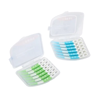 12 шт./коробка Силиконовые межзубные щетки Зубочистки Щетки между зубами WithThread Инструменты для чистки полости рта