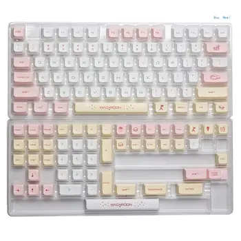 125 клавиш Механическая клавиатура Makaron Candy Keycap XDA Высота колпачка клавиш Английский PBT