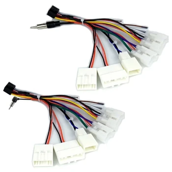 16-контактный электрический провод радио DVD навигационный жгут проводов для Toyota-Power Speaker Connector Приемник