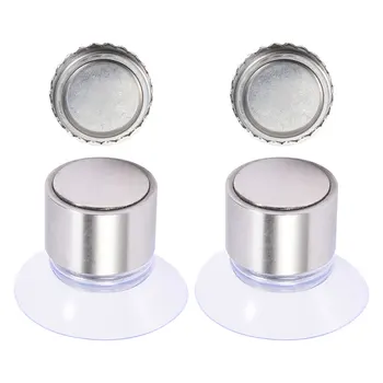 2 комплекта креативных магнитных мыльниц Настенные мыльницы для ванной комнаты Стойка для присосок Серебряный магнитный держатель для мыла