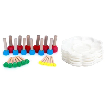 2 Набор инструментов для рисования Foam Pouncer Ассортимент-Губка для рисования Stippler Set -Foam Brush Value Pack с пластиковой краской для нейл-арта Col