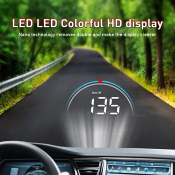 2023 M8 Автомобильный HUD Проекционный дисплей OBD2 II EUOBD Система предупреждения о превышении скорости Проектор Лобовое стекло Автоматическая электронная сигнализация напряжения