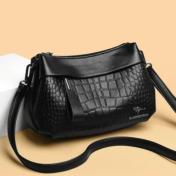 2023 Новая модная женская сумка через плечо Роскошная дизайнерская тенденция 3-слойная сумка для подмышек Высококачественные кожаные женские сумки-мессенджеры Сумка