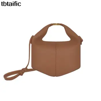 2023 Новая модная сумка для ланча через плечо из натуральной кожи на одно плечо женская сумка для обеда ниша дизайн сумки для пельменей