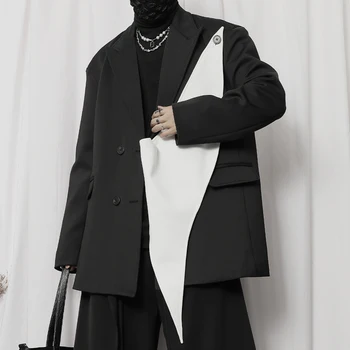 2023 Новый костюм для отдыха Diablo Tide Мужское космическое хлопковое пальто Новый красивый черно-белый контрастный цвет Маленький костюм