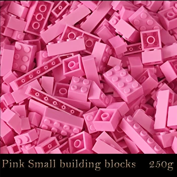 250 г Строительные блоки DIY Небольшой размер Розовый кирпич Объемные кирпичи Опорные плиты, совместимые с развивающими игрушками Duplo Kids для детей