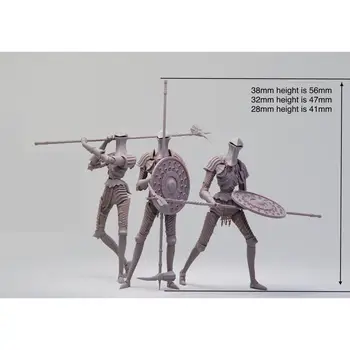  (28 мм, 32 мм, 38 мм) 3D-печать, миниатюрная модель фигурки из смолы, несобранный и неокрашенный комплект