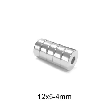 5 ~ 100 шт. 12x5-4 мм Мощные магниты 12 * 5 мм Отверстие 4 мм Stong Постоянный круглый неодимовый магнитный магнитный диск с потайной головкой 12 * 5-4 мм