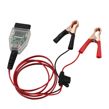 5A Автомобильный компьютер Memory Saver OBD2 Инструмент для замены батареи Зажим кабеля расширения Цифровой дисплей Замена батареи Det
