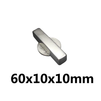 60x10x10 мм Сверхсильные магнитные магниты 60 * 10 * 10 мм Большой листовой магнит Постоянные магниты NdFeB