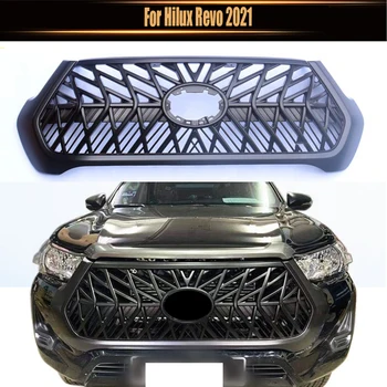 ABS Grill Auto Pickup Внешние аксессуары Сетчатая крышка переднего бампера Решетки, модифицированные для Hilux Передняя решетка для Hilux Revo 2021