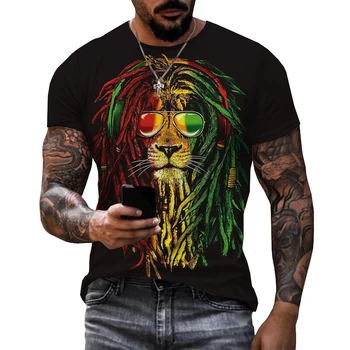 Bob Marley Футболки Регги Музыка Певец 3D-печатная уличная одежда Мужчины Женщины Повседневная мода Оверсайз Футболка Детские футболки Топы Одежда