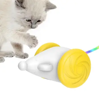 Cat Toys Автоматическая мышь Moving Cat Mouse Игрушка для домашних кошек Автоматические игрушки для кошек со светодиодной подсветкой USB Перезаряжаемые упражнения для домашних животных