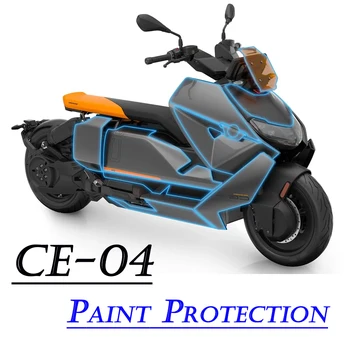 CE 04 Мотоцикл Защита краски Комплекты полной защиты краски TPU Антицарапина Пленка Защита Кузова Наклейки Для BMW CE04 CE-04