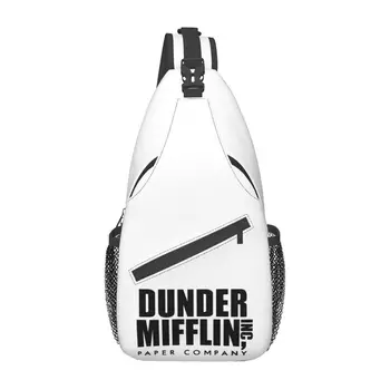 Dunder Mifflin Paper Company Слинг-сумки для путешествий Пешие прогулки Мужские офисные телешоу Рюкзак через плечо Рюкзак на плечо