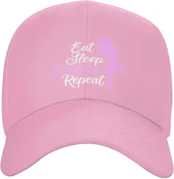  Eat Sleep Dance Repeat Бейсболка для мужчин и женщин Модная шляпа для гольфа Регулируемые розовые шляпы дальнобойщика