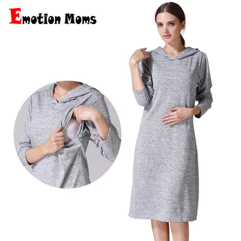 Emotion Moms Long Sleeve Pregnancy Одежда для беременных Одежда для кормления грудью Платья для беременных женщин Платье для беременных