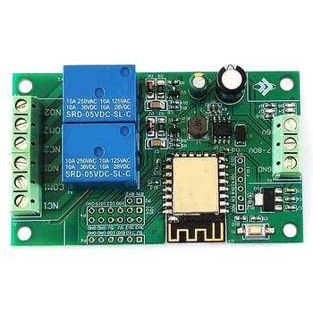 ESP8266 ESP-12F Модуль реле WIFI 2CH 5 В / 8-80 В Плата разработки для ARDUINO IDE Приложение Smart Home Remot Control