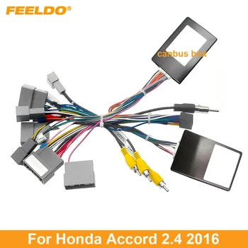 FEELDO Автомобильный 16-контактный адаптер жгута проводов шнура питания для Honda Accord 2.4 (2016) Установочный кабель головного устройства