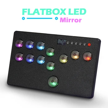 Flatbox Left/Right Layout Mini HitBox Controller Для PS4 FightStick HotSwap Kailh Switch Аркадный джойстик для ПК / PS3 / NS