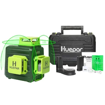 Huepar B03CG Самовыравнивающийся 12-линейный лазерный нивелир с зеленым лучом Литий-ионный аккумулятор с литий-ионным аккумулятором Type-C