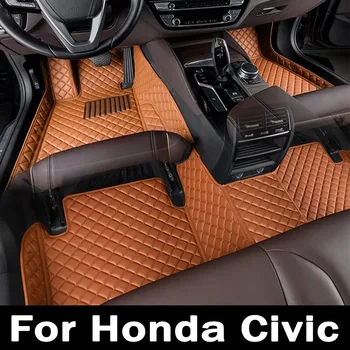 LHD Автомобильные коврики для Honda Civic 2022 2023 Ковры Стайлинг Защита Аксессуары Коврики Подставка для ног Автозапчасти Водонепроницаемые крышки приборной панели