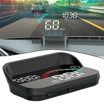 M22 Автомобиль Проекционный дисплей Скорость оборотов в минуту MPH HUD GPS Спидометр Проекция Экран Приборная панель с одометром Сигнализация превышения скорости для всех автомобилей