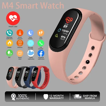 M4 Умный браслет Спорт Фитнес Трекер Шагомер Частота сердечных сокращений Артериальное давление Bluetooth Smartband цифровые смарт-часы женщины мужчины
