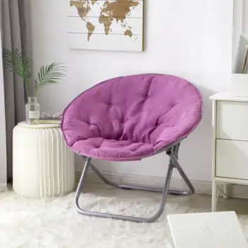 Mainstays Большой супер мягкий 30-дюймовый стул-блюдце из микрозамши, фиолетовый