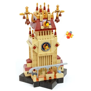 MOC Kingdomed Hearts Часовая башня Городская колокольня Набор строительных блоков Знаменитая улица Сумеречный дом Кирпичи Игрушки для детей Подарки