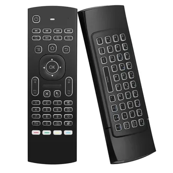 MX3 Air Mouse Беспроводная клавиатура с подсветкой Интеллектуальный пульт дистанционного управления 2.4G RF для X96 Tx3 H96 Android TV Box