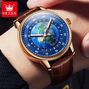 OLEVS 5583 Водонепроницаемые кварцевые мужские наручные часы Модные часы с ремешком из сплава для мужчин