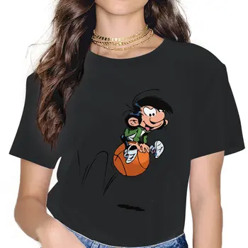 On Ball Симпатичные девушки Женская футболка Gaston Lagaffe Comics 5XL Blusas Harajuku Повседневные винтажные топы с коротким рукавом