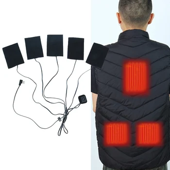  Outdoor Winter Heating Jacket Грелка 5 в 1 Thermal Warm Vest Pads для зимнего кемпинга Обувь для подледной рыбалки Грелка