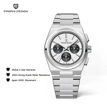 PAGANI DESIGN 2023 Новые мужские часы Кварцевые бизнес-часы VK63 Мужские часы Top Brand Luxury Watch Мужские часы с хронографом для мужчин