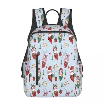 Santa's Whimsy - Очаровательная русалка, Санта и друзья Простой и стильный рюкзак 2023 Горячая распродажа Сумки для женщин