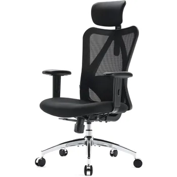 SIHOO M18 Эргономичное офисное кресло для больших и высоких людей Регулируемый подголовник с 2D-подлокотником, поясничной поддержкой и PUion