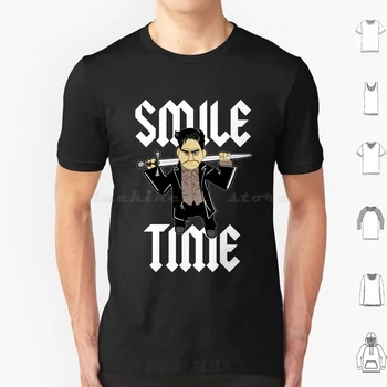 Smile Time Кукольная футболка Большой размер 100% хлопок Баффи Ангел-вампир Спайк Уиллоу Телесериал 90-х годов Старшая школа вампира Баффи