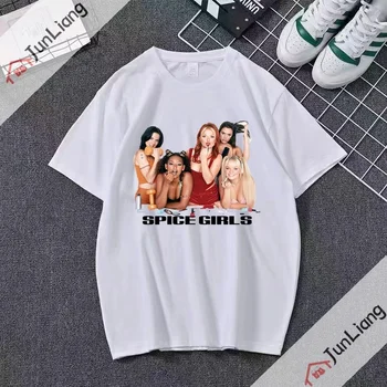 Spice Girls Ретро 90-е Spice Girls Унисекс Футболка Мужская футболка Модная футболка Женская Y2k Одежда Футболка