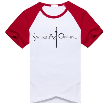 Sword Art Online Asuna Хлопковая футболка Аниме Мужчины Женщины kirigaya kazuto С коротким рукавом O-образным вырезом Топы Футболки