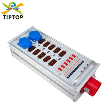 TIPTOP 12 Заземленная розетка переменного тока Сетевой фильтр Удлинитель Корпус из алюминиевого сплава для промышленного, коммерческого и бытового использования