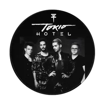 Tokio Hotel Коврик для мыши Классическая музыка Крутой Симпатичный круглый коврик для мыши Графический водонепроницаемый качественный коврик для мыши для ноутбука ПК MacBook