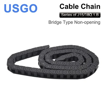 USGO Трансмиссионная кабельная цепь 15x20 15x30 18x25 18x37 мм Неоткрывающийся пластик мостового типа для механических приводных цепей