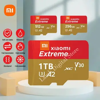 Xiaomi U3 A1 V30 Class 10 Микрокарта 128 ГБ 64 ГБ 256 ГБ 512 ГБ Высокоскоростная карта памяти SD TF с адаптером для Nintendo Switch