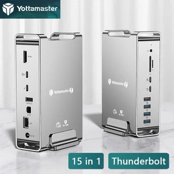Yottamaster Thunderbolt 3 Hub USB C Док-станция PD 60 Вт Зарядка 8K 4K Видео Мульти USB3 Порт Док-станция для ноутбука Surface Macbook